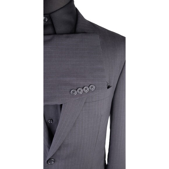 Jos A Bank 2-Pc Stripped Gray Suit Jacket Blazer Jacket Size 41R/S Pants 34X31 - Picture 7 of 16